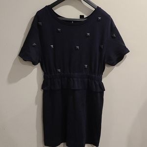 Marc Jacob by MJ Navy jersey dress with st…
